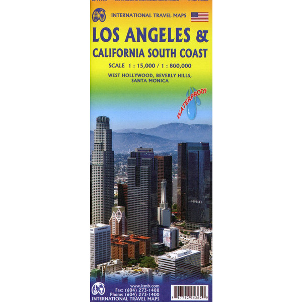 Stadtplan Los Angeles 1:15 000 / California South Coast 1 : 800 000 Stadtplan NOPUBLISHER