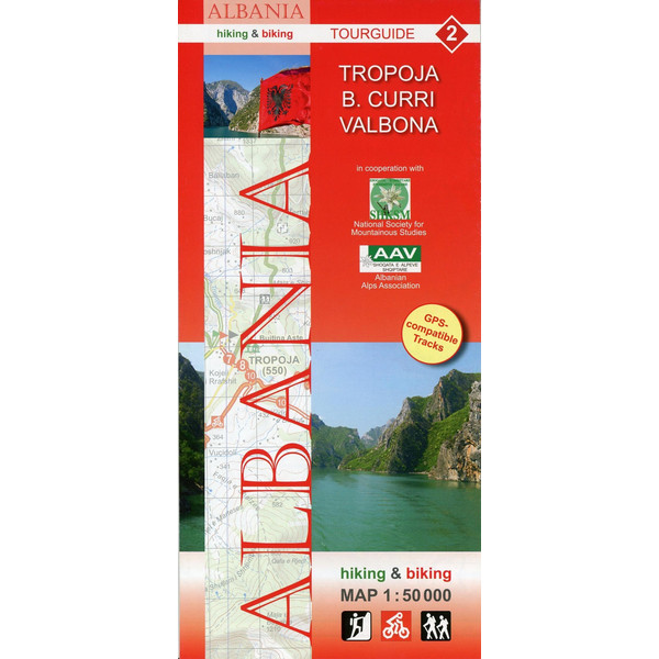  Albania hiking & biking 1:50 000 Karte 2: Tropoja - B. Curri - Valbona - Wanderkarte
