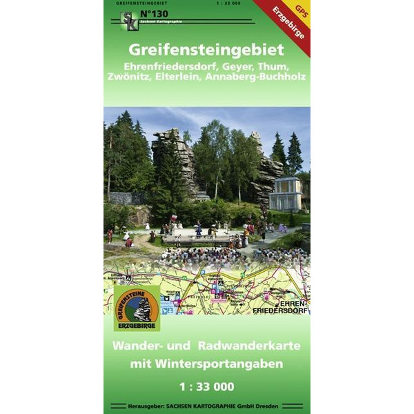 Greifensteingebiet Ehrenfriedersdorf, Geyer, Thum, Zwönitz, Elterlein, Annaberg-Buchholz 1 : 33 000 Wanderkarte NOCOLOR