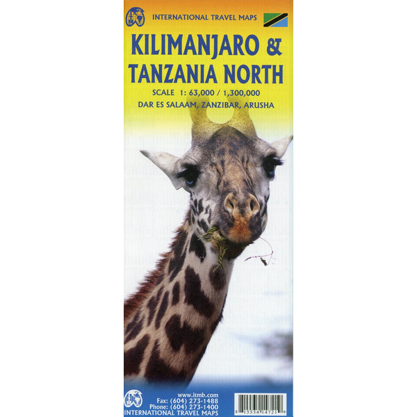  Kilimanjaro & Tanzania North 1: 63 000 / 1 : 1 300 000 - Straßenkarte