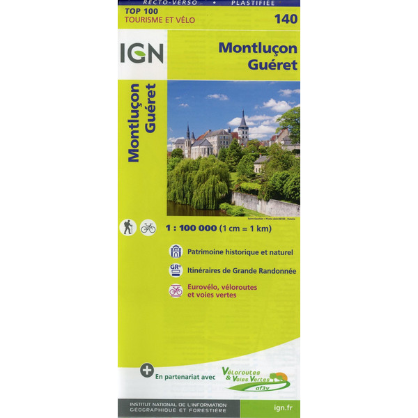 Montluçon Guéret 1:100 000 Karte NOPUBLISHER