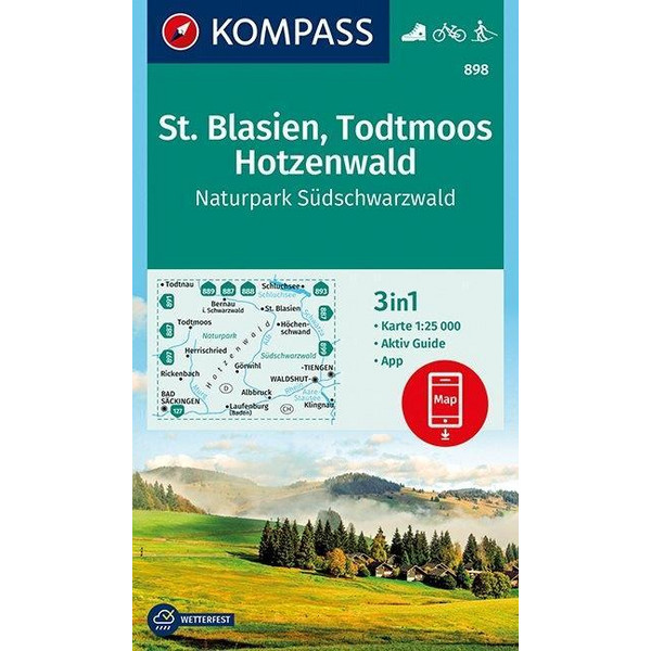  St. Blasien, Todtmoos, Hotzenwald, Naturpark Südschwarzwald 1:25 000 - Wanderkarte