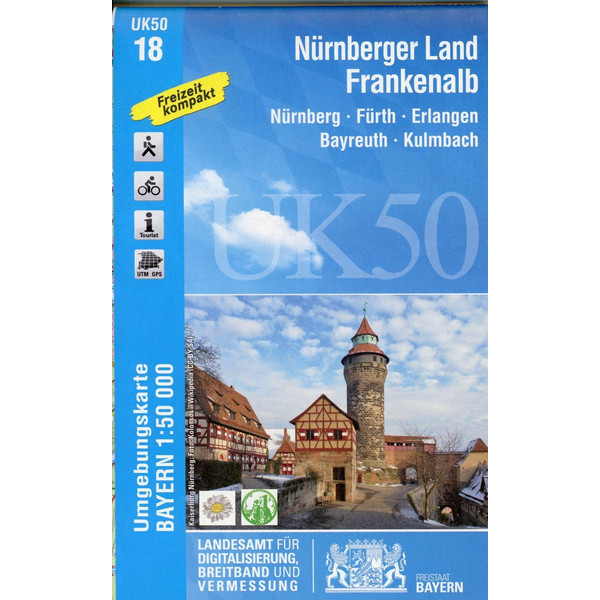  Nürnberger Land, Frankenalb 1 : 50 000 (UK50-18) - Wanderkarte
