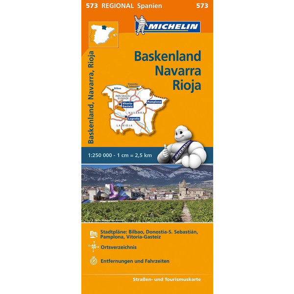 Michelin Baskenland, Navarra, Rioja. Straßen- und Tourismuskarte 1:250.000 Straßenkarte NOPUBLISHER