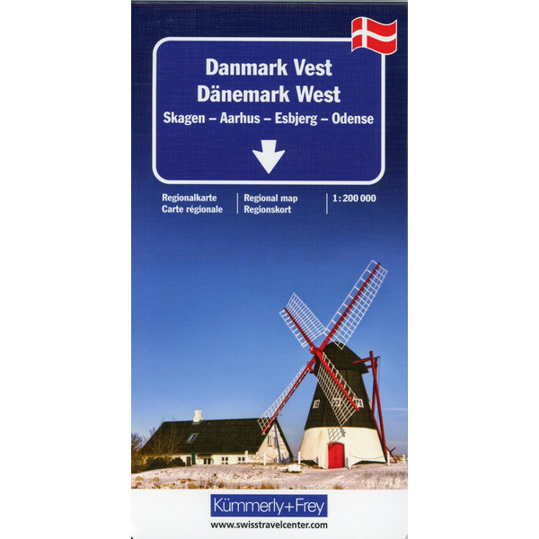 Dänemark West Regionalkarte 1 : 200 000 Straßenkarte NOPUBLISHER