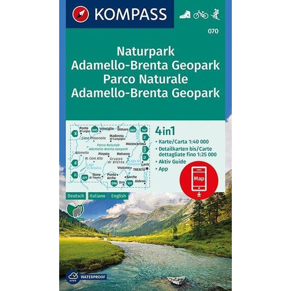  Naturpark Adamello-Brenta Geopark, Parco Naturale Adamello-Brenta Geopark 1:40 000 - Wanderkarte