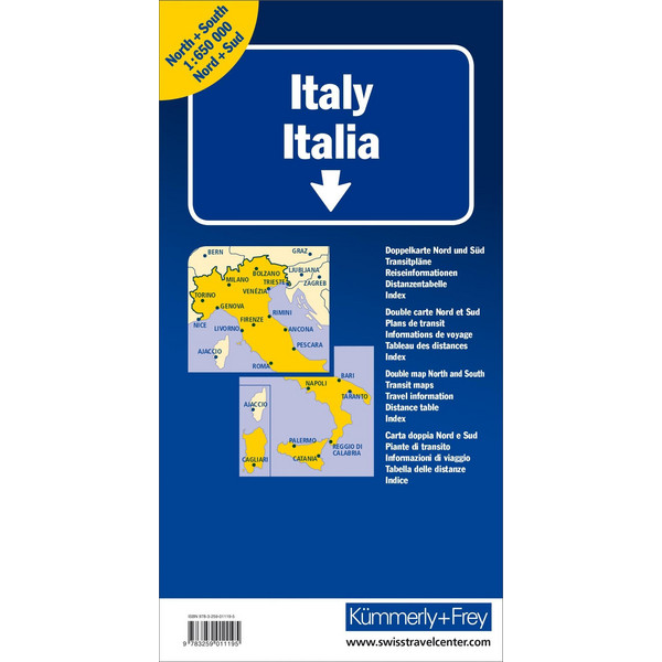  Strassenkarte Italien 1:650 000, Nord + Süd - Straßenkarte
