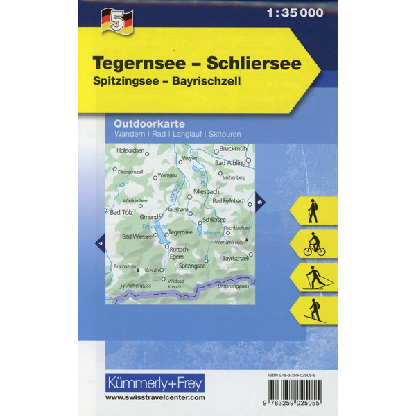 KuF Deutschland Outdoorkarte 05. Tegernsee - Schliersee 1 : 35 000 Wanderkarte NOPUBLISHER