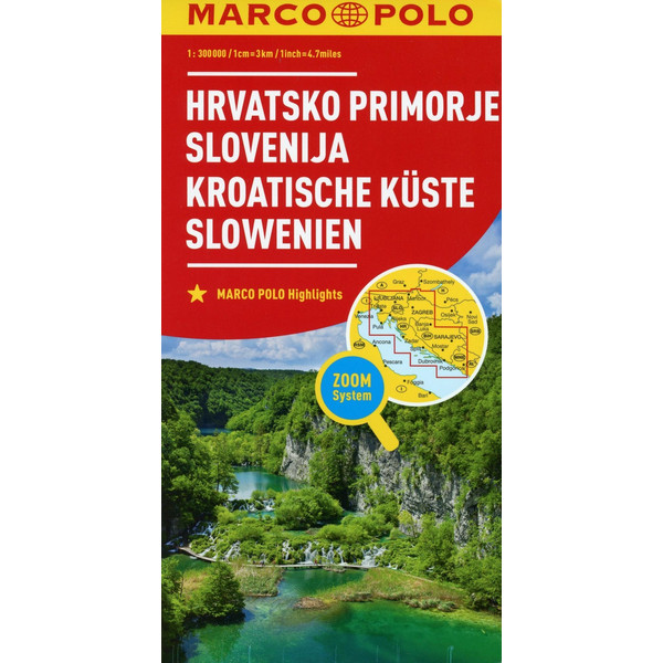  MARCO POLO Karte Kroatische Küste, Slowenien 1:300 000 - Straßenkarte