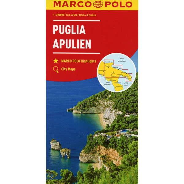  MARCO POLO Karte Italien 11. Apulien 1:200 000 - Straßenkarte