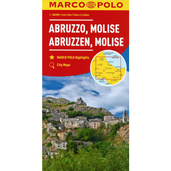  MARCO POLO Karte Abruzzen, Molise 1:200 000 - Straßenkarte