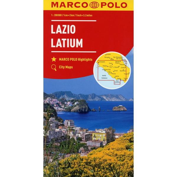  MARCO POLO Karte Italien 09. Latium 1:200 000 - Straßenkarte