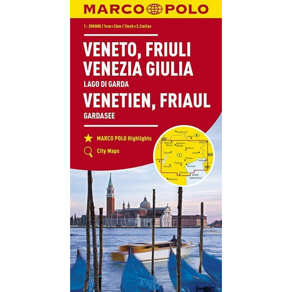  MARCO POLO Karte Italien 04. Venetien, Friaul, Gardasee 1:200 000 - Straßenkarte