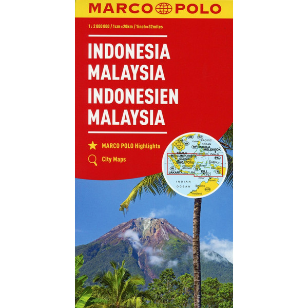  MARCO POLO Kontinentalkarte Indonesien, Malaysia 1:2 000 000 - Straßenkarte