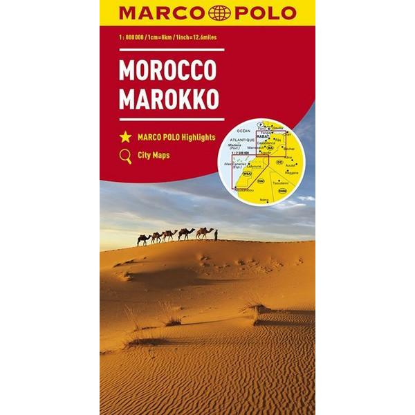  MARCO POLO Länderkarte Marokko 1:800 000 - Straßenkarte