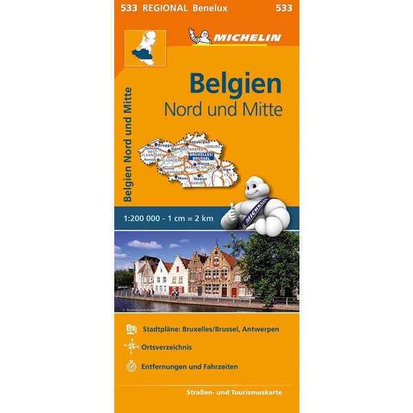 Michelin Belgien Nord und Mitte. 1:200.000 Straßenkarte NOPUBLISHER
