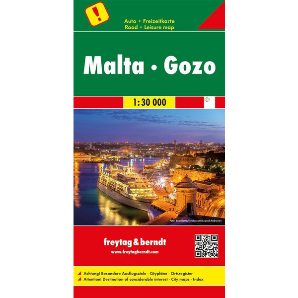 Malta - Gozo, Autokarte 1:30.000 Straßenkarte NOPUBLISHER