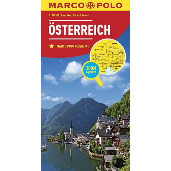  MARCO POLO Länderkarte Österreich 1:300 000 - Straßenkarte