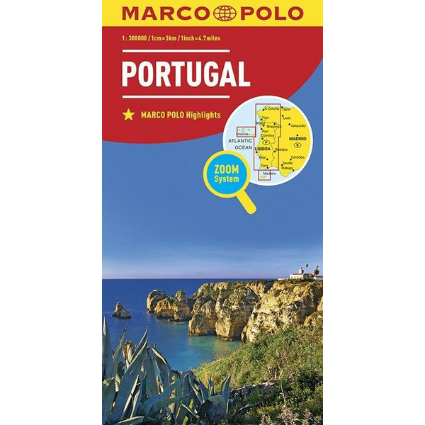  MARCO POLO Länderkarte Portugal 1:300 000 - Straßenkarte