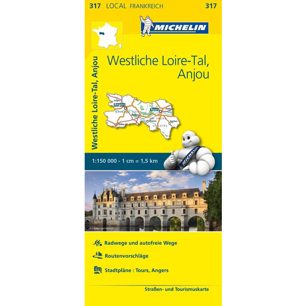  Michelin Westliches Loiretal - Anjou - Straßenkarte