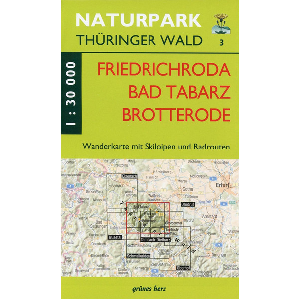  Friedrichroda, Brotterode, Bad Tabarz, Wanderkarte 1 : 30 000 - Wanderkarte