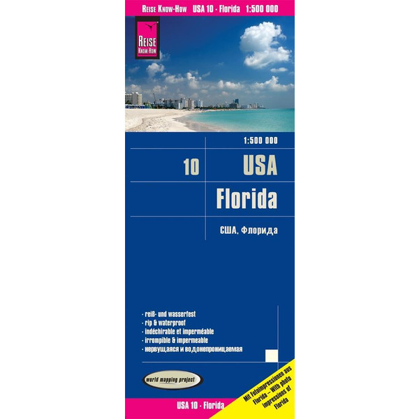 Reise Know-How Landkarte USA 10, Florida (1:500.000) Straßenkarte NOPUBLISHER