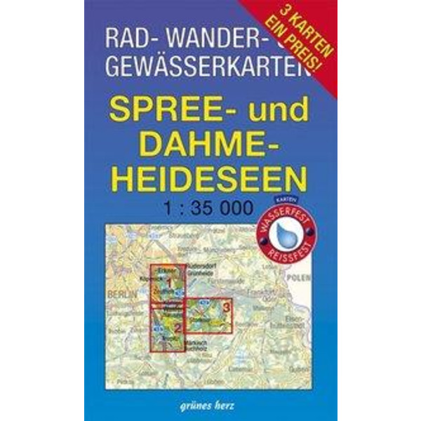 Rad-, Wander- und Gewässerkarten-Set: Spree- und Dahme-Heideseen Fahrradkarte NOPUBLISHER