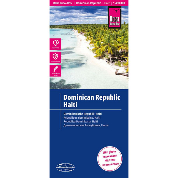 Reise Know-How Landkarte Dominikanische Republik, Haiti 1 : 450.000 Straßenkarte NOPUBLISHER