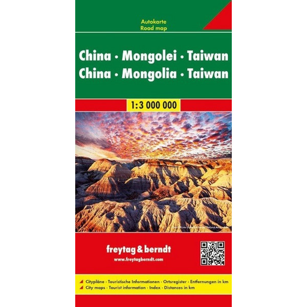 China - Mongolei - Taiwan, Autokarte 1:3.000.000 Straßenkarte NOPUBLISHER