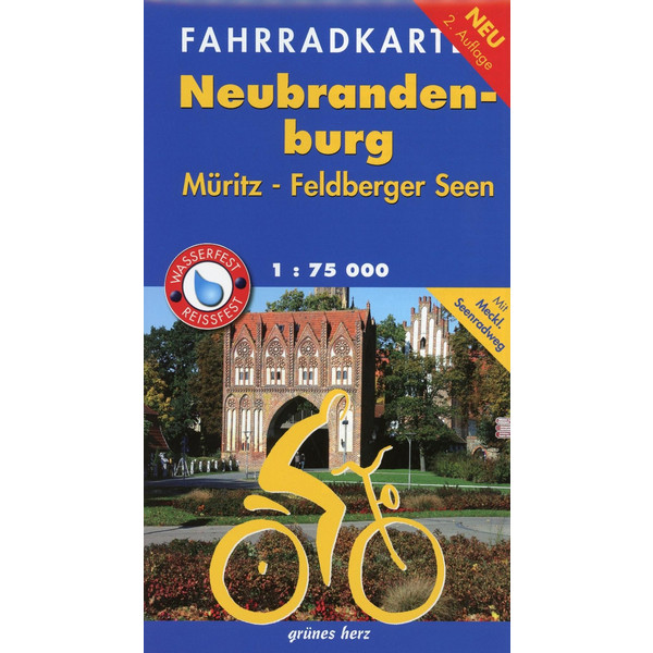 Fahrradkarte Neubrandenburg, Müritz, Feldberger Seen 1:75.000 Fahrradkarte NOPUBLISHER