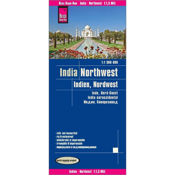  Reise Know-How Landkarte Indien, Nordwest 1 : 1.300.000 - Straßenkarte