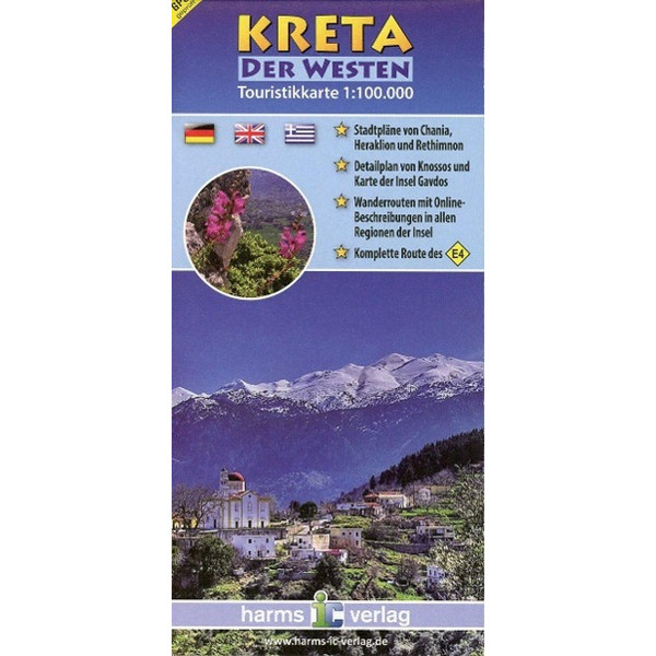 Kreta Touristikkarten. 1:100 000 / Kreta (Der Westen) Straßenkarte NOPUBLISHER