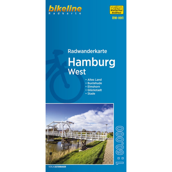 Radwanderkarte Hamburg West 1 : 60 000 RW-HH1 Fahrradkarte NOPUBLISHER