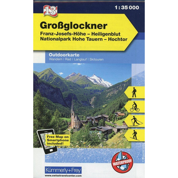 KuF Österreich Outdoorkarte 13 Großglockner 1 : 35 000 Wanderkarte NOPUBLISHER