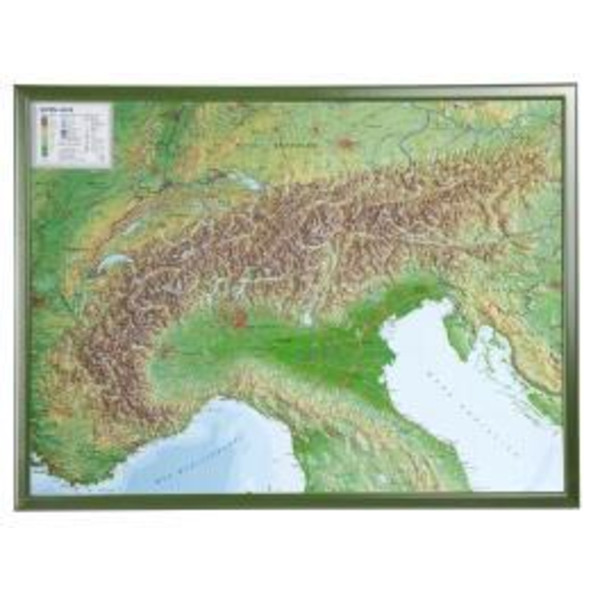 Alpen 1 : 1 200 000 mit Rahmen - Poster