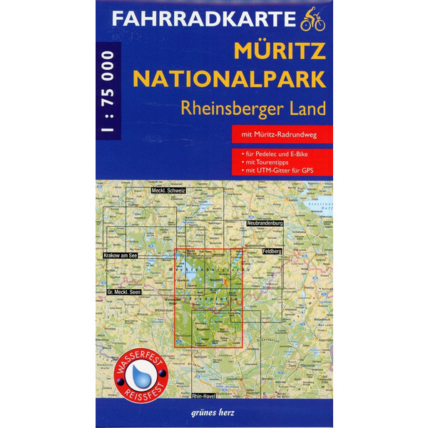 Müritz-Nationalpark - Rheinsberger Land 1 : 75 000 Fahrradkarte Fahrradkarte NOPUBLISHER
