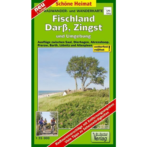 Fischland, Darß, Zingst und Umgebung Radwander- und Wanderkarte 1 : 35 000 Wanderkarte BARTHEL DR.