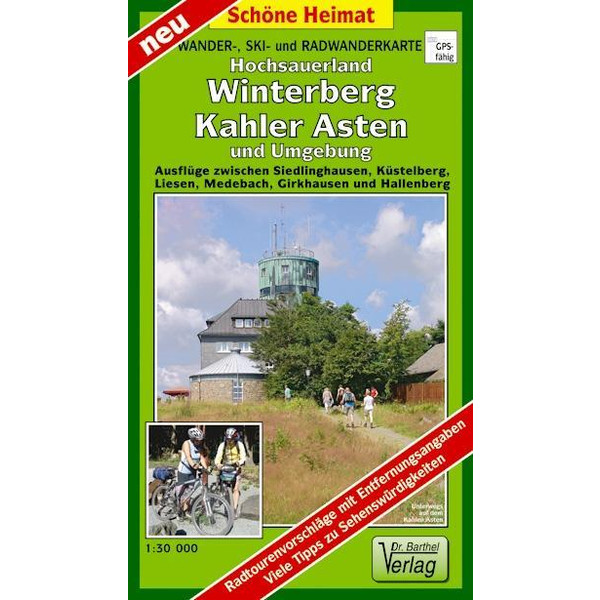 Wander-, Ski- und Radwanderkarte Hochsauerland, Winterberg, Kahler Asten und Umgebung 1:30 000 Wanderkarte NOPUBLISHER