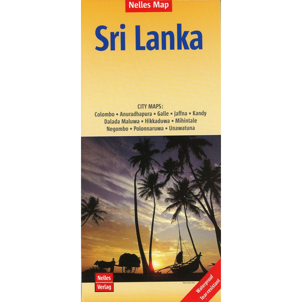 Nelles Map Sri Lanka Polyart-Ausgabe 1:500.000 Karte NOPUBLISHER
