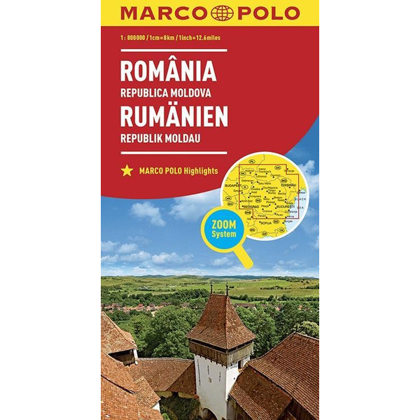 MARCO POLO Länderkarte Rumänien, Republik Moldau 1:800 000 Straßenkarte NOPUBLISHER