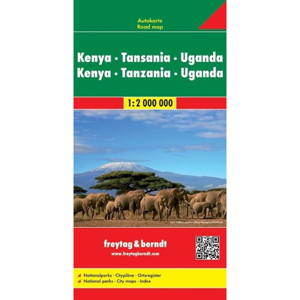  Kenya - Tansania - Uganda - Straßenkarte