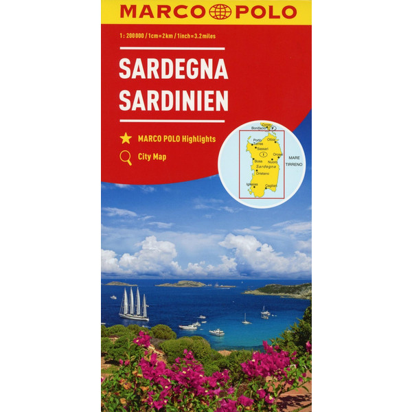  MARCO POLO Karte Sardinien 1:200 000 - Straßenkarte