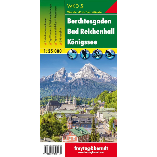 Berchtesgaden, Bad Reichenhall, Königssee 1 : 25 000. WKD 5 Wanderkarte FREYTAG + BERNDT