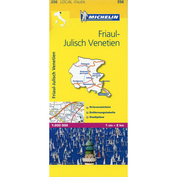  Michelin Lokalkarte Friaul - Julisch Venetien 1 : 200 000 - Straßenkarte