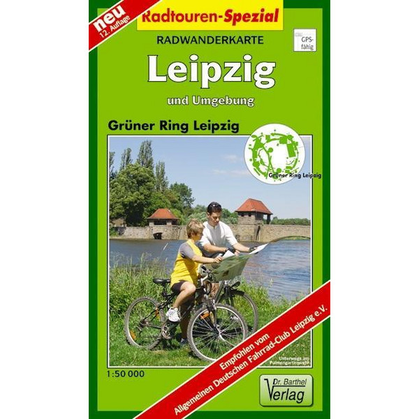 Radwanderkarte Leipzig und Umgebung Fahrradkarte BARTHEL DR.
