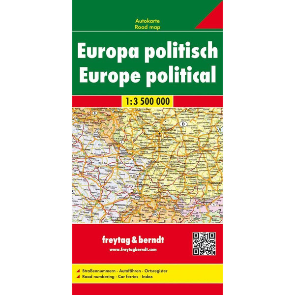 Europa politisch 1 : 3 500 000. Autokarte Straßenkarte FREYTAG + BERNDT