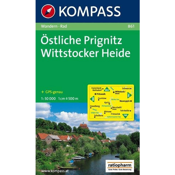 Östliche Prignitz - Wittstocker Heide 1 : 50 000 Wanderkarte KOMPASS KARTEN GMBH