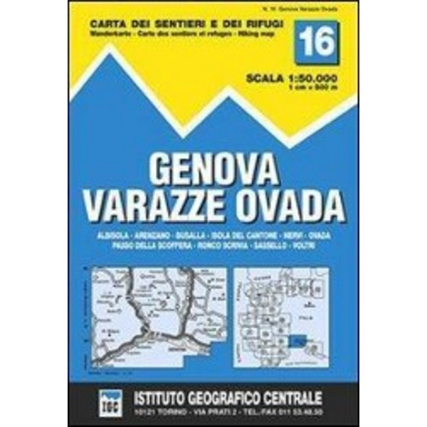 IGC Italien 1 : 50 000 Wanderkarte 16 Genova Varazze Ovada Wanderkarte ISTITUTO GEOGRAFICO CENTRALE