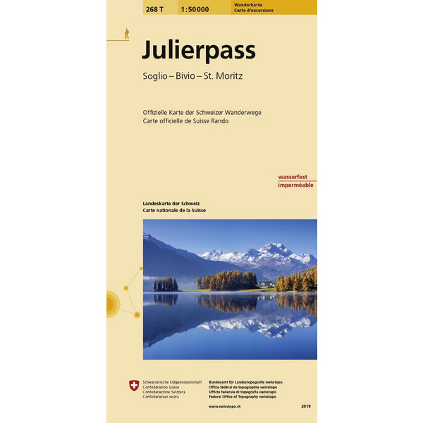 Swisstopo 1 : 50 000 Julierpass Wanderkarte BUNDESAMT FÜR LANDESTOPOG
