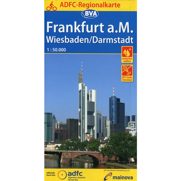  ADFC-Regionalkarte Frankfurt a. M. Wiesbaden/Darmstadt 1:50.000 - Fahrradkarte